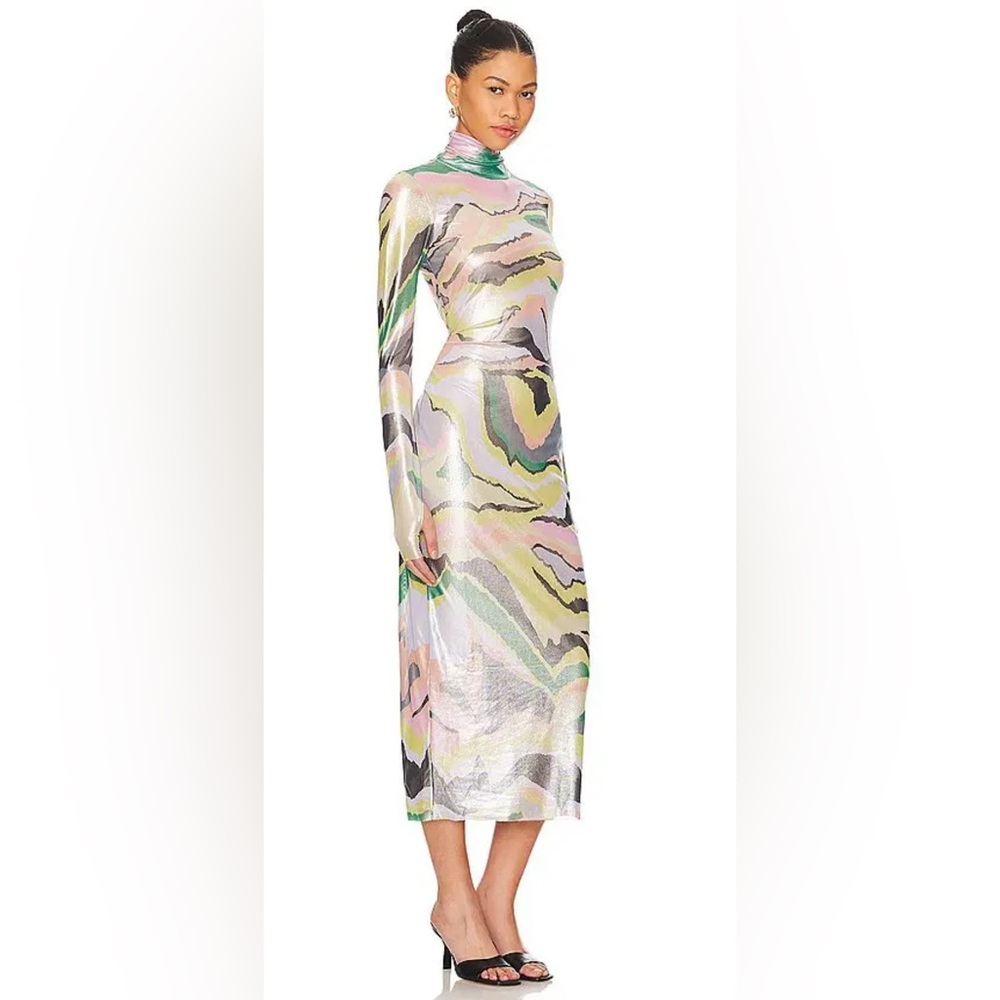 AFRM Pastel Abstract Maxi Dress